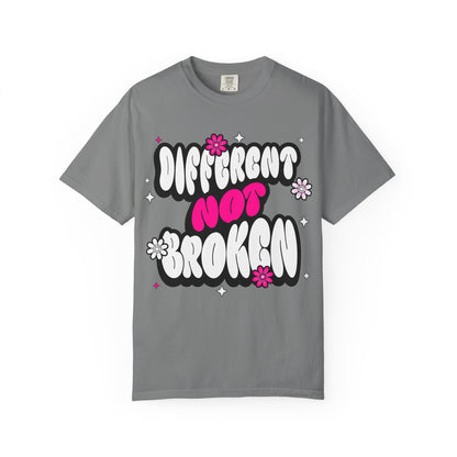 FPD - Different Not Broken Retro Groovy Shirt | Neurodiversity Acceptance & Mental Health Support Tee