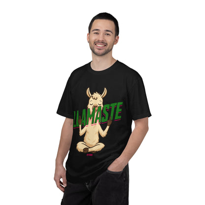 FPD - Llamaste B*itches Yoga Llama Funny Meditation Streetwear Unisex Heavyweight Cotton T-Shirt, Sarcastic Zen Animal Graphic Tee