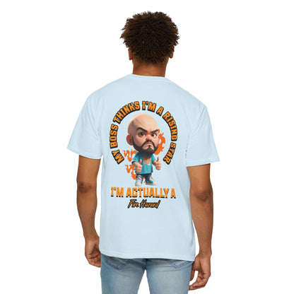 Corporate Damage™ - BPD - Funny Office Humor T-Shirt | My Boss Thinks I'm A Rising Star I'm Actually A Fire Hazard Graphic Tee | Sarcastic Workplace Joke Shirt