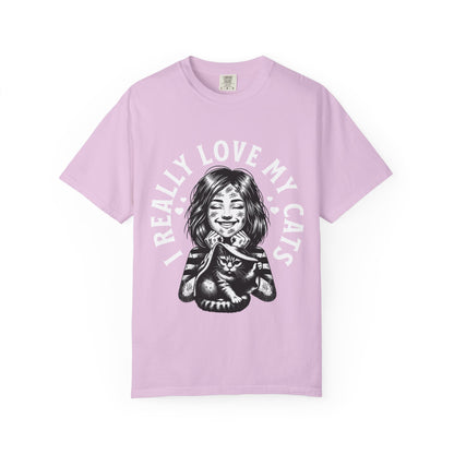 FPD - I Really Love My Cats T-Shirt | Scratched Up Cat Mom Graphic Tee | Funny Pet Lover Gift Shirt
