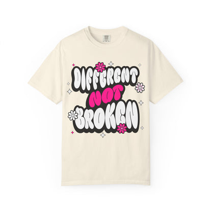 FPD - Different Not Broken Retro Groovy Shirt | Neurodiversity Acceptance & Mental Health Support Tee