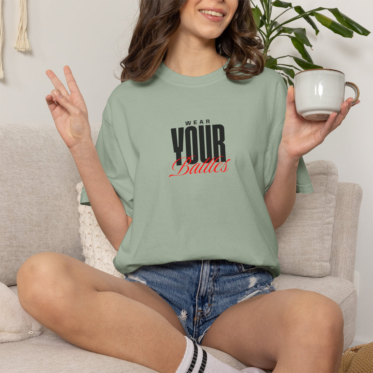FPD - Wear Your Battles T-Shirt | Inspirational Motivational Typography Graphic Tee | Bold Statement Apparel