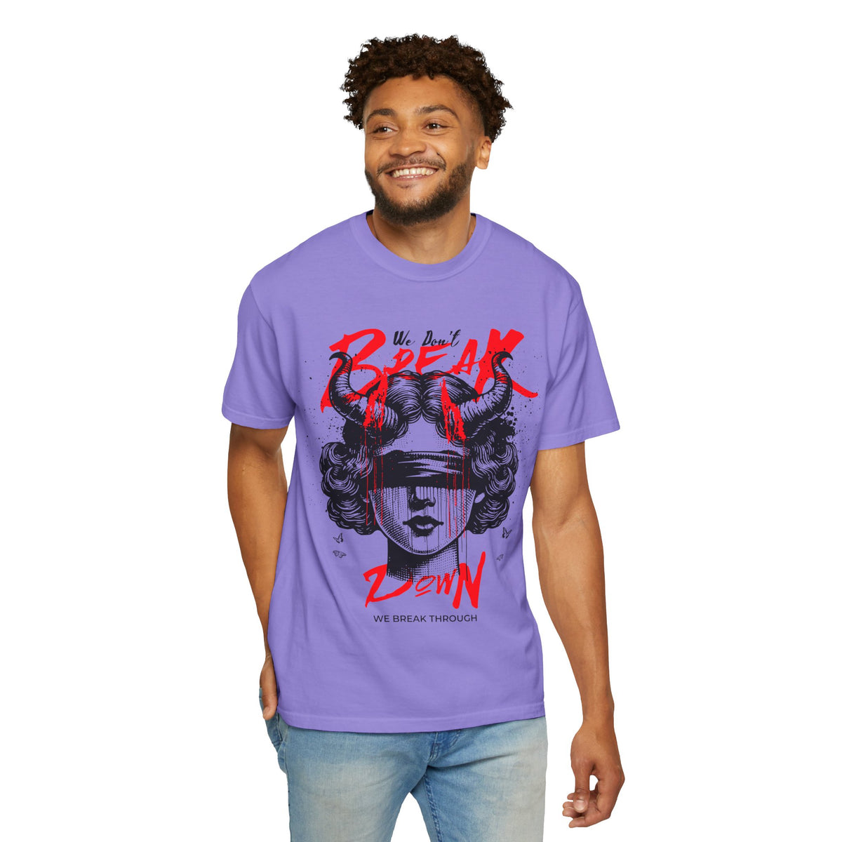 FPD - Break Down To Breakthrough Grunge Tee | Mental Health Resilience & Alternative Apparel