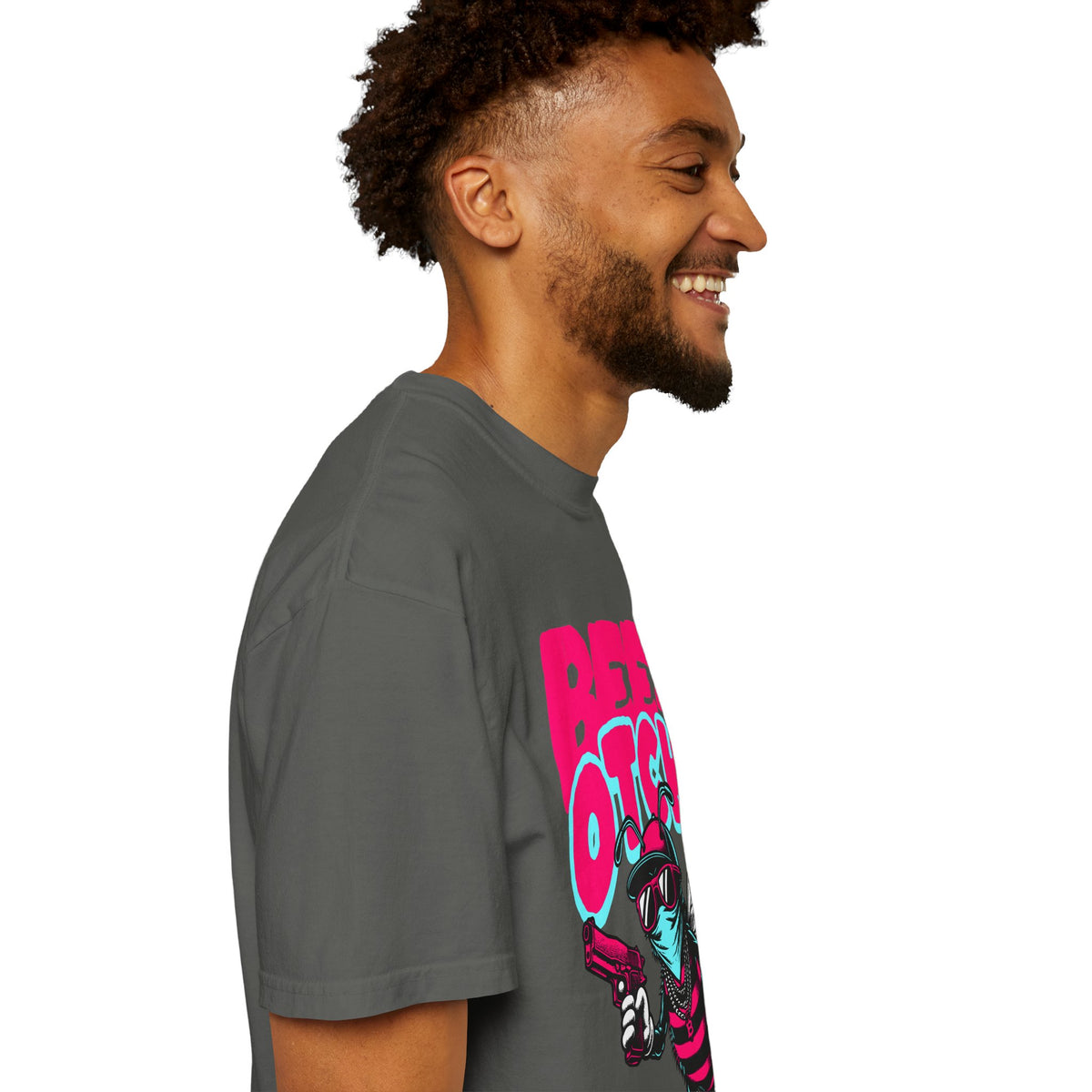 FPD - Bee-Otch Streetwear Graphic Tee – Funny Gangster Bee Unisex Heavyweight Cotton T-Shirt, Trendy Humorous Urban Apparel
