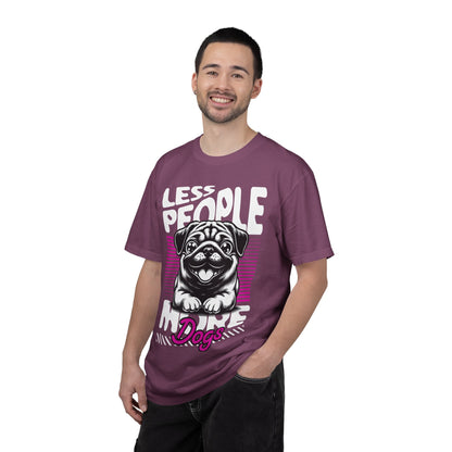 FPD - Less People More Dogs T-Shirt | Cute Pug Introvert Graphic Tee | Funny Pet Lover Gift Shirt