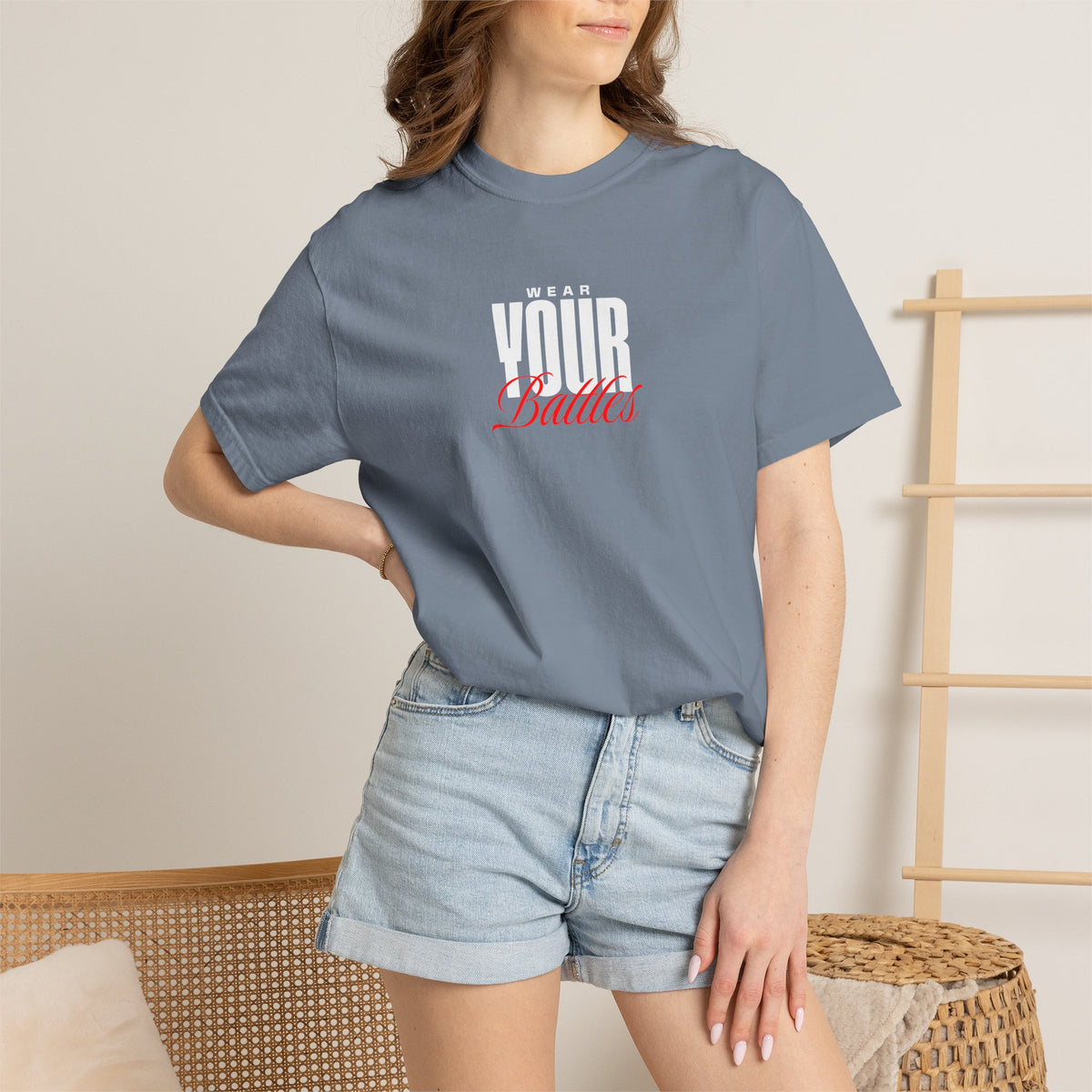 FPD - Wear Your Battles T-Shirt | Inspirational Motivational Typography Graphic Tee | Bold Statement Apparel