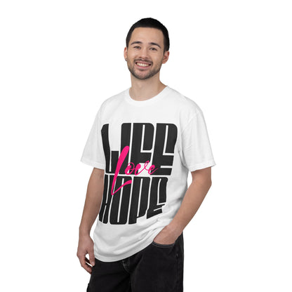 FPD - Life Love Hope Inspirational Quote Tee | Mental Health Support & Positive Affirmation Shirt