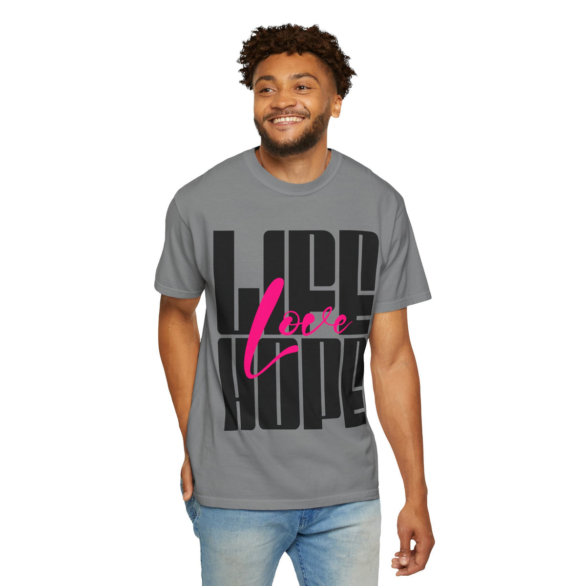 FPD - Life Love Hope Inspirational Quote Tee | Mental Health Support & Positive Affirmation Shirt
