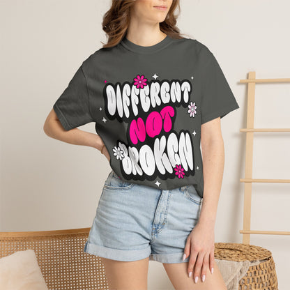 FPD - Different Not Broken Retro Groovy Shirt | Neurodiversity Acceptance & Mental Health Support Tee