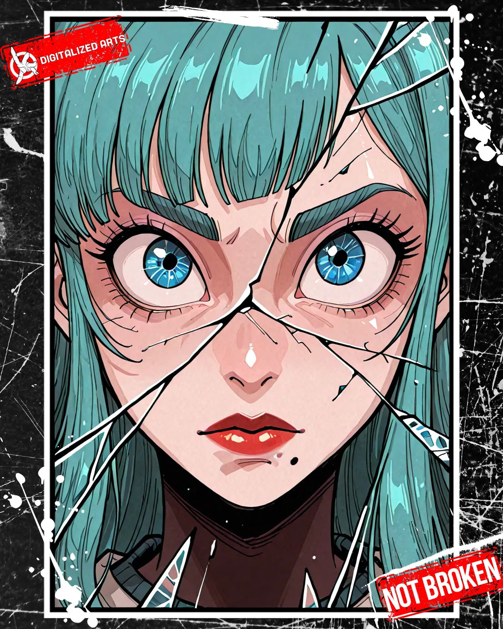DANotBroken-1.0 - Shattered Glass Frame & Expressive Anime Portrait SDXL & Illustrious XL LoRA Suite