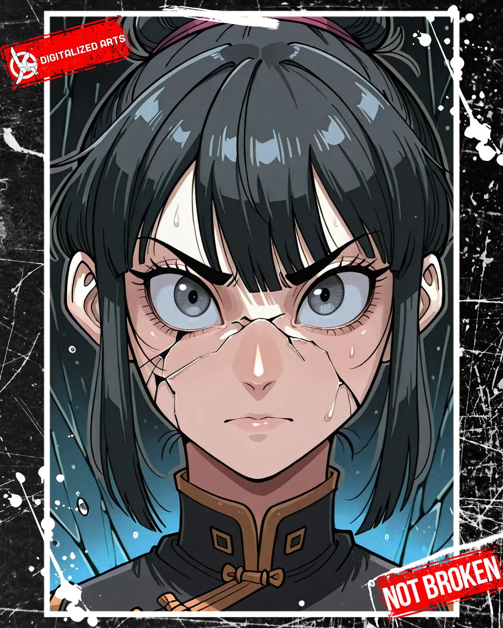 DANotBroken-1.0 - Shattered Glass Frame & Expressive Anime Portrait SDXL & Illustrious XL LoRA Suite
