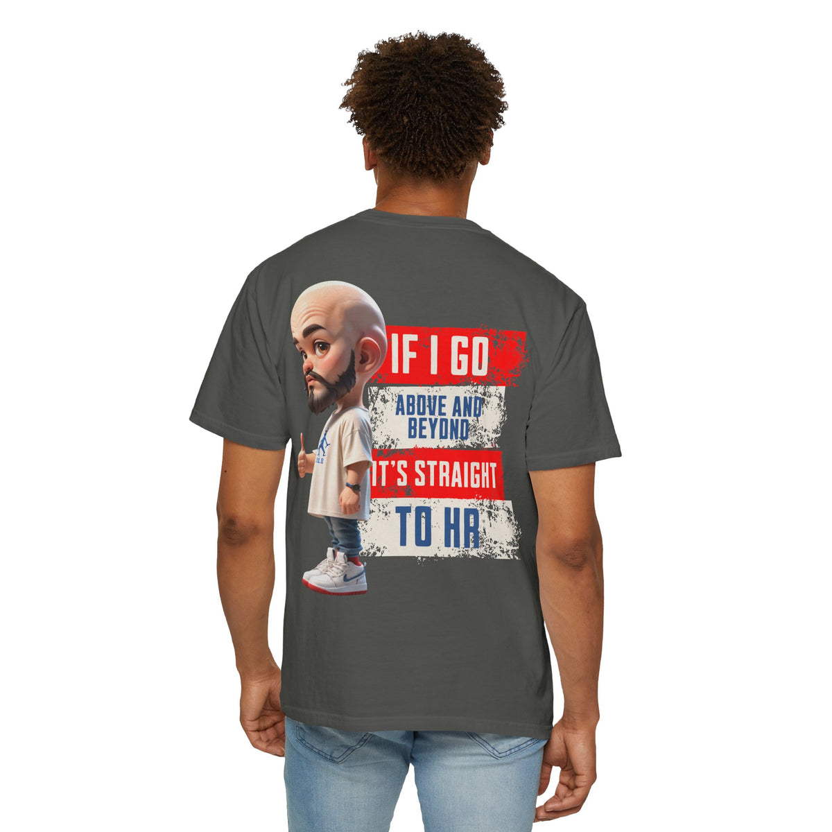 Corporate Damage™ - BPD - Funny Office Humor T-Shirt | If I Go Above And Beyond It's Straight To HR Graphic Tee | Sarcastic Workplace Joke Shirt