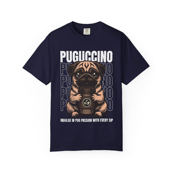 FPD - Puguccino Funny Pug Coffee T-Shirt | Indulge In Pug Passion Cute Dog Cappuccino Graphic Tee | Pet Lover Gift Shirt