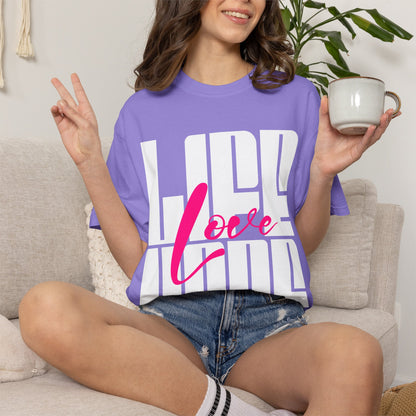 FPD - Life Love Hope Inspirational Quote Tee | Mental Health Support & Positive Affirmation Shirt