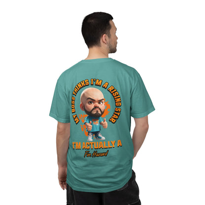 Corporate Damage™ - BPD - Funny Office Humor T-Shirt | My Boss Thinks I'm A Rising Star I'm Actually A Fire Hazard Graphic Tee | Sarcastic Workplace Joke Shirt