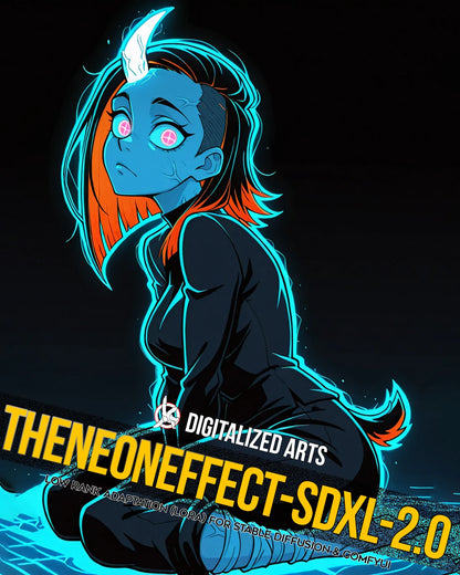 DigitalizedArtsTheNeonEffect - Cyberpunk Glow & Luminescent Lighting LoRA Pack