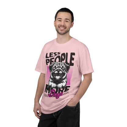 FPD - Less People More Dogs T-Shirt | Cute Pug Introvert Graphic Tee | Funny Pet Lover Gift Shirt