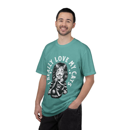 FPD - I Really Love My Cats T-Shirt | Scratched Up Cat Mom Graphic Tee | Funny Pet Lover Gift Shirt