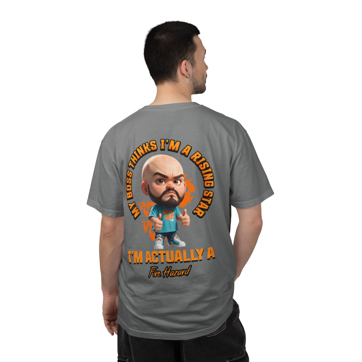 Corporate Damage™ - BPD - Funny Office Humor T-Shirt | My Boss Thinks I'm A Rising Star I'm Actually A Fire Hazard Graphic Tee | Sarcastic Workplace Joke Shirt