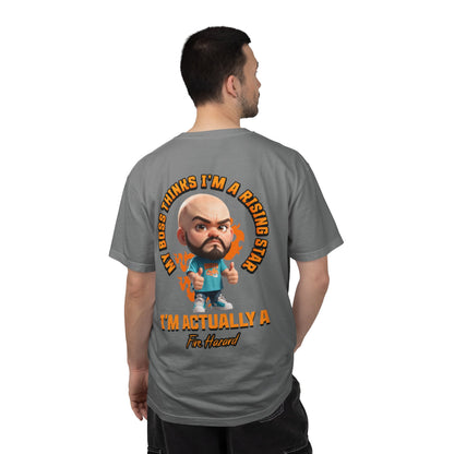 Corporate Damage™ - BPD - Funny Office Humor T-Shirt | My Boss Thinks I'm A Rising Star I'm Actually A Fire Hazard Graphic Tee | Sarcastic Workplace Joke Shirt