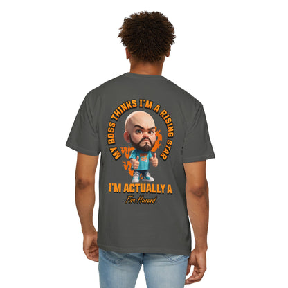 Corporate Damage™ - BPD - Funny Office Humor T-Shirt | My Boss Thinks I'm A Rising Star I'm Actually A Fire Hazard Graphic Tee | Sarcastic Workplace Joke Shirt