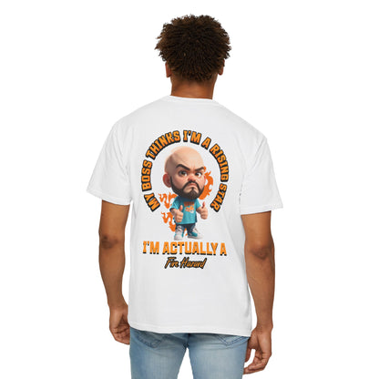 Corporate Damage™ - BPD - Funny Office Humor T-Shirt | My Boss Thinks I'm A Rising Star I'm Actually A Fire Hazard Graphic Tee | Sarcastic Workplace Joke Shirt