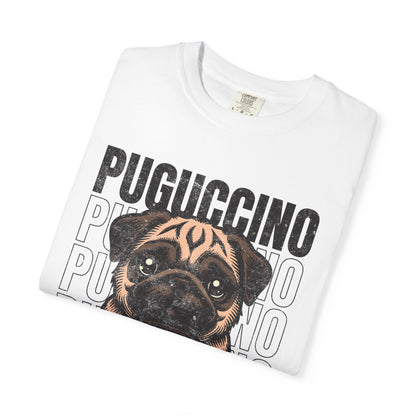 FPD - Puguccino Funny Pug Coffee T-Shirt | Indulge In Pug Passion Cute Dog Cappuccino Graphic Tee | Pet Lover Gift Shirt