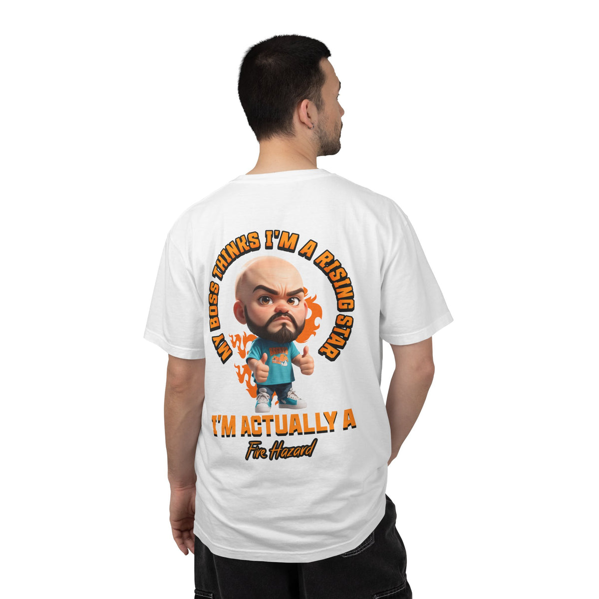 Corporate Damage™ - BPD - Funny Office Humor T-Shirt | My Boss Thinks I'm A Rising Star I'm Actually A Fire Hazard Graphic Tee | Sarcastic Workplace Joke Shirt