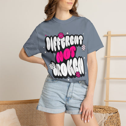 FPD - Different Not Broken Retro Groovy Shirt | Neurodiversity Acceptance & Mental Health Support Tee