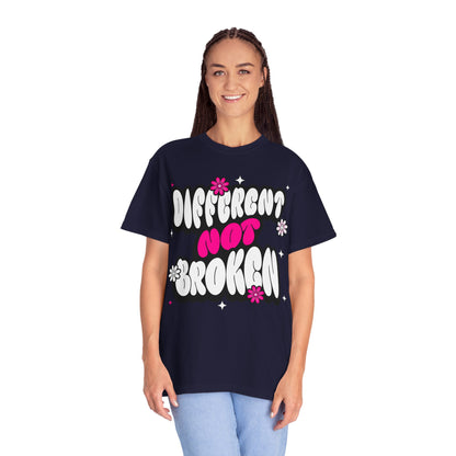 FPD - Different Not Broken Retro Groovy Shirt | Neurodiversity Acceptance & Mental Health Support Tee
