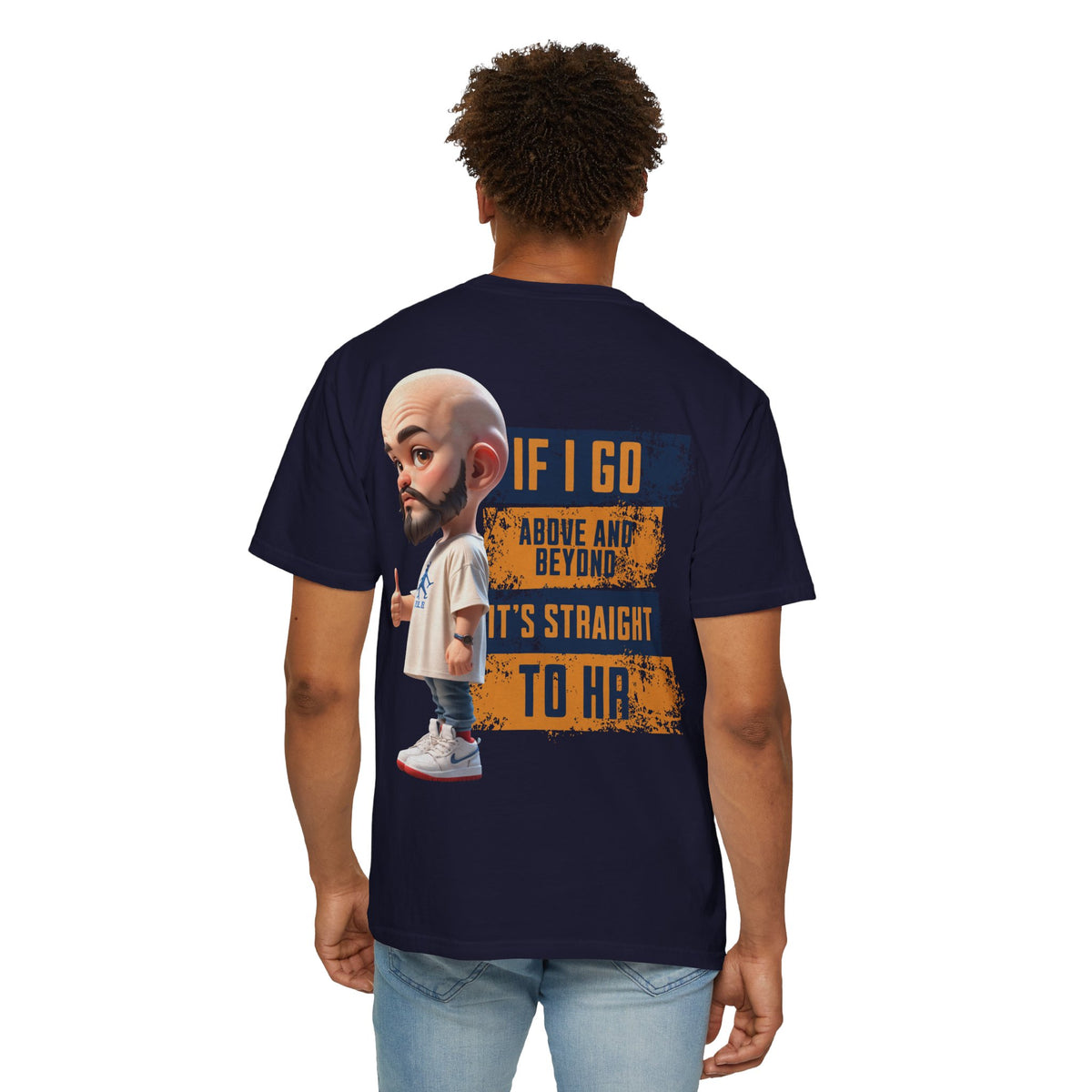 Corporate Damage™ - BPD - Funny Office Humor T-Shirt | If I Go Above And Beyond It's Straight To HR Graphic Tee | Sarcastic Workplace Joke Shirt