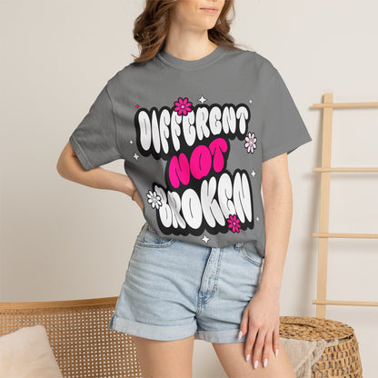 FPD - Different Not Broken Retro Groovy Shirt | Neurodiversity Acceptance & Mental Health Support Tee