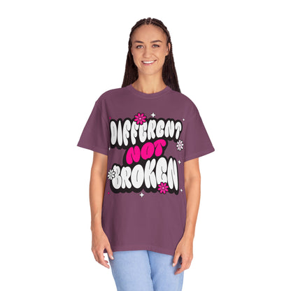 FPD - Different Not Broken Retro Groovy Shirt | Neurodiversity Acceptance & Mental Health Support Tee