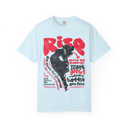 FPD - Rise Above the Challenge Grunge Tee | Mental Health Resilience & Inner Strength Apparel
