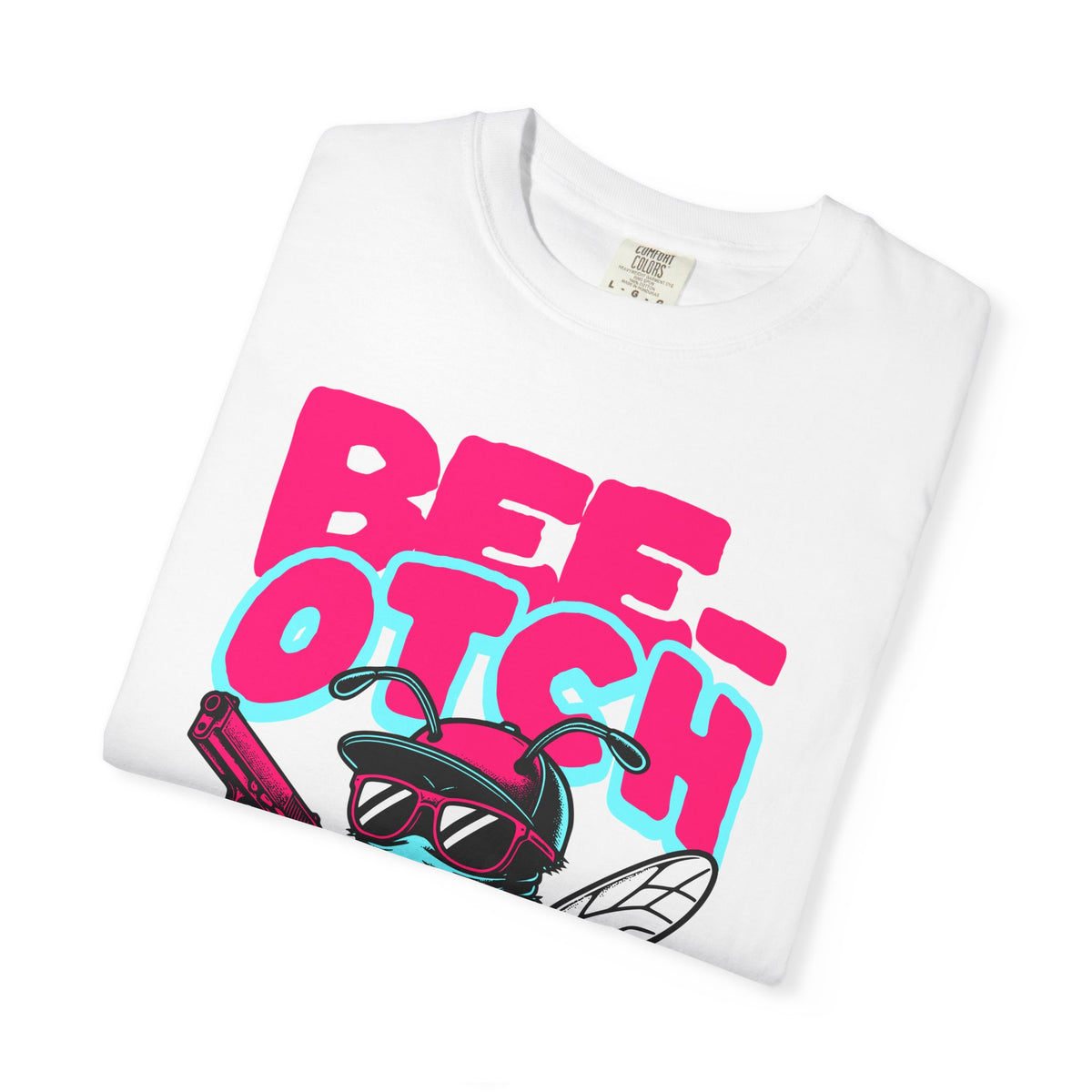 FPD - Bee-Otch Streetwear Graphic Tee – Funny Gangster Bee Unisex Heavyweight Cotton T-Shirt, Trendy Humorous Urban Apparel