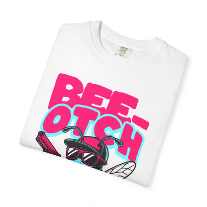 FPD - Bee-Otch Streetwear Graphic Tee – Funny Gangster Bee Unisex Heavyweight Cotton T-Shirt, Trendy Humorous Urban Apparel