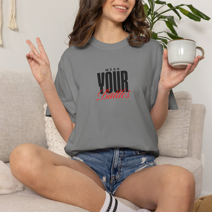 FPD - Wear Your Battles T-Shirt | Inspirational Motivational Typography Graphic Tee | Bold Statement Apparel