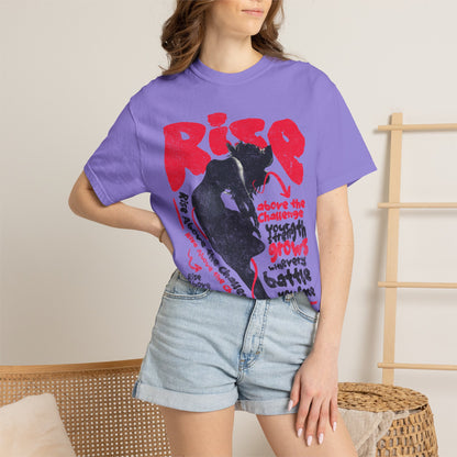 FPD - Rise Above the Challenge Grunge Tee | Mental Health Resilience & Inner Strength Apparel