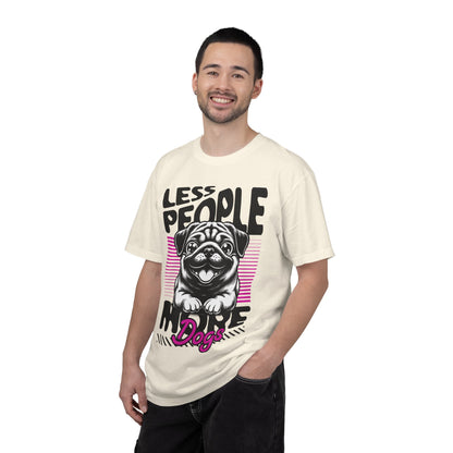 FPD - Less People More Dogs T-Shirt | Cute Pug Introvert Graphic Tee | Funny Pet Lover Gift Shirt