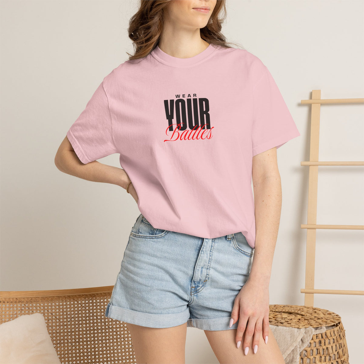 FPD - Wear Your Battles T-Shirt | Inspirational Motivational Typography Graphic Tee | Bold Statement Apparel