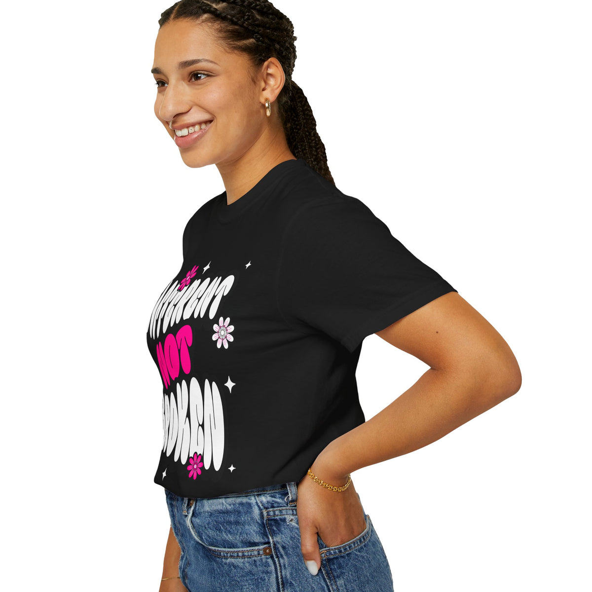 FPD - Different Not Broken Retro Groovy Shirt | Neurodiversity Acceptance & Mental Health Support Tee