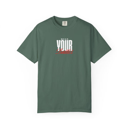 FPD - Wear Your Battles T-Shirt | Inspirational Motivational Typography Graphic Tee | Bold Statement Apparel