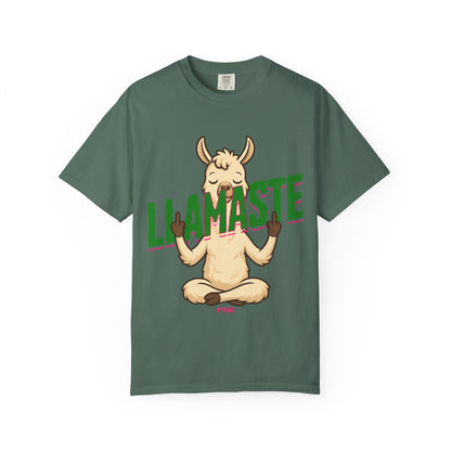 FPD - Llamaste B*itches Yoga Llama Funny Meditation Streetwear Unisex Heavyweight Cotton T-Shirt, Sarcastic Zen Animal Graphic Tee