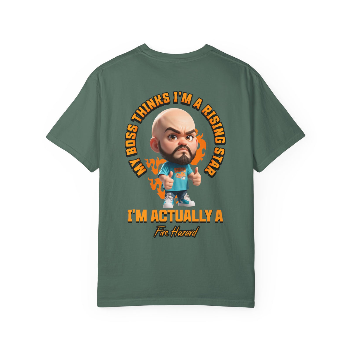 Corporate Damage™ - BPD - Funny Office Humor T-Shirt | My Boss Thinks I'm A Rising Star I'm Actually A Fire Hazard Graphic Tee | Sarcastic Workplace Joke Shirt