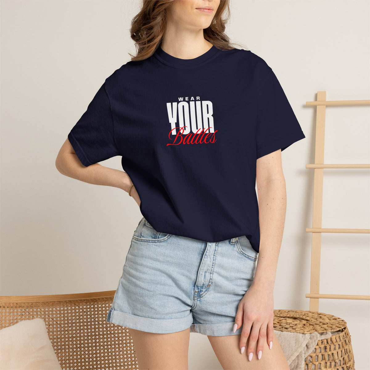 FPD - Wear Your Battles T-Shirt | Inspirational Motivational Typography Graphic Tee | Bold Statement Apparel