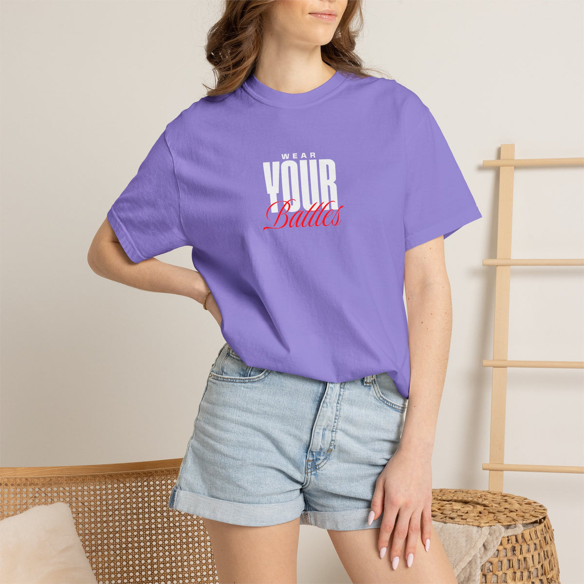FPD - Wear Your Battles T-Shirt | Inspirational Motivational Typography Graphic Tee | Bold Statement Apparel