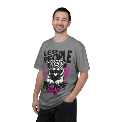 FPD - Less People More Dogs T-Shirt | Cute Pug Introvert Graphic Tee | Funny Pet Lover Gift Shirt