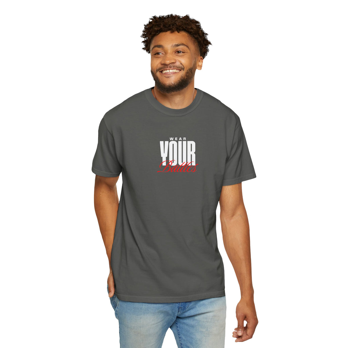 FPD - Wear Your Battles T-Shirt | Inspirational Motivational Typography Graphic Tee | Bold Statement Apparel