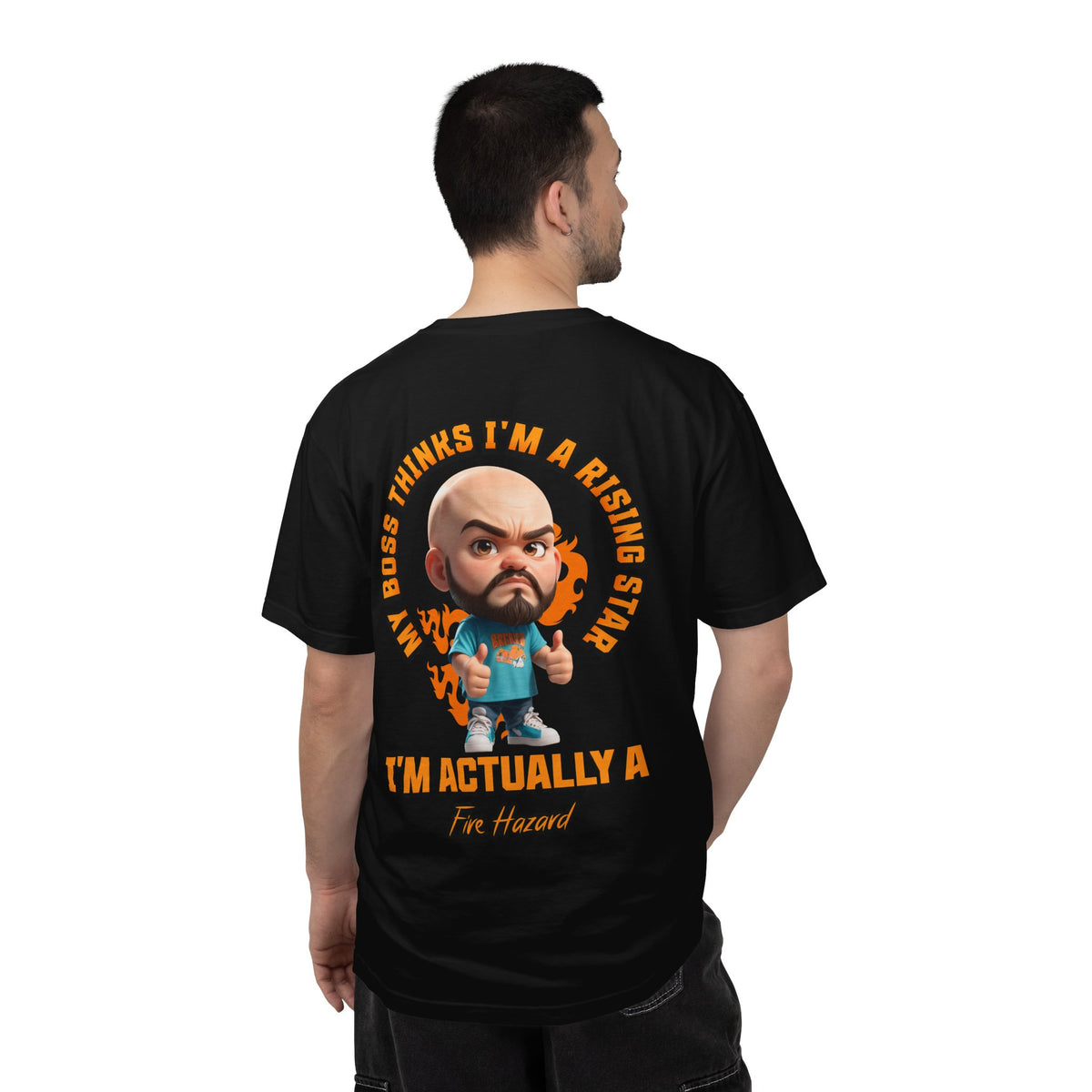 Corporate Damage™ - BPD - Funny Office Humor T-Shirt | My Boss Thinks I'm A Rising Star I'm Actually A Fire Hazard Graphic Tee | Sarcastic Workplace Joke Shirt