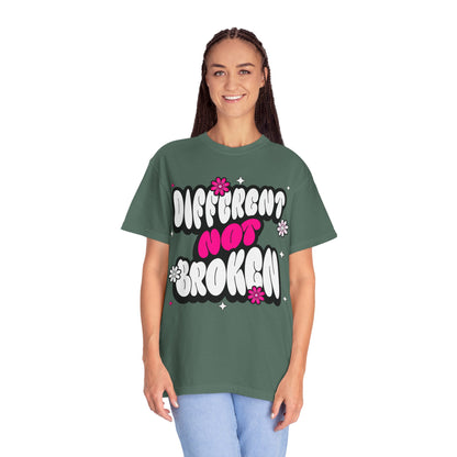 FPD - Different Not Broken Retro Groovy Shirt | Neurodiversity Acceptance & Mental Health Support Tee